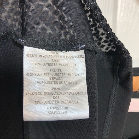 Ellen Tracy Women’s Metallic Velvet Dots Black Tank Top style M7C37972R  XL - Picture 7 of 7